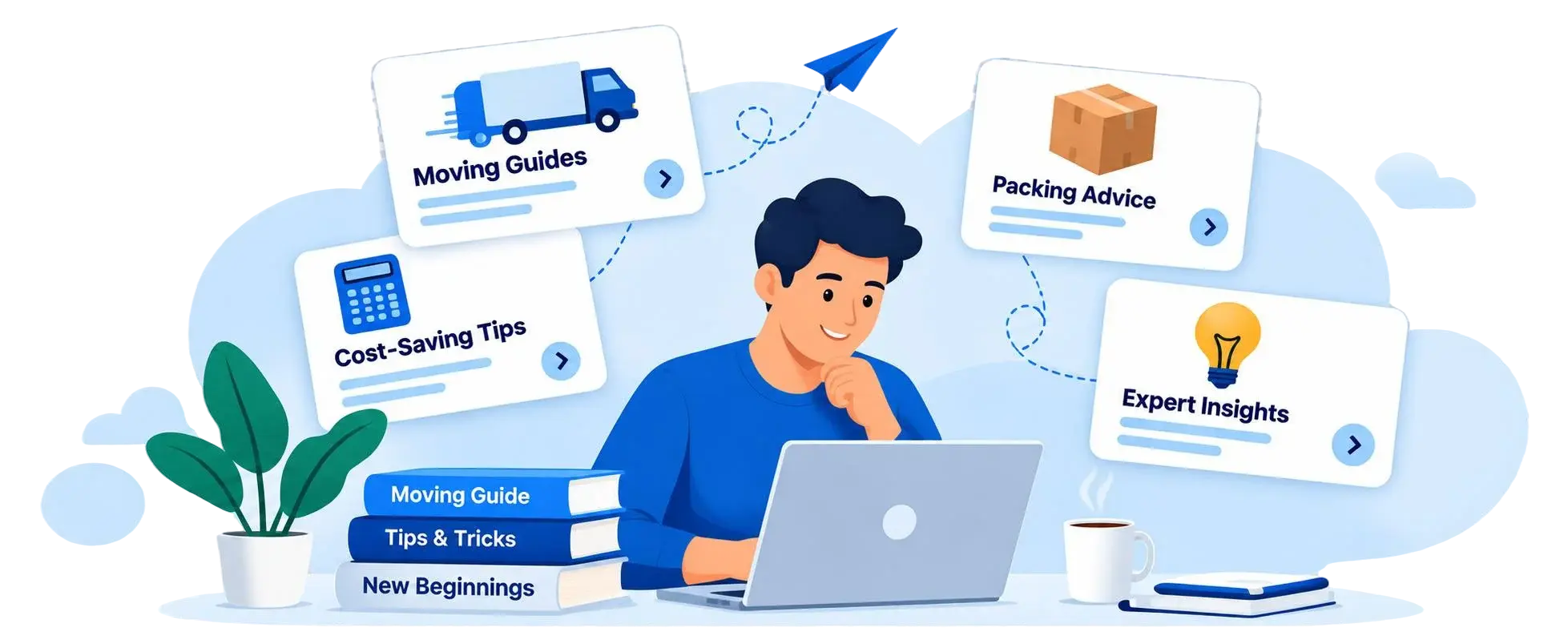 Helpful moving blogs illustration
